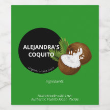 Garrafa de Coquito Modern Splash de Coco Verde Fes