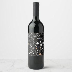 Rótulo De Garrafa De Cerveja Garrafa de vinho com atmosfera brilhante