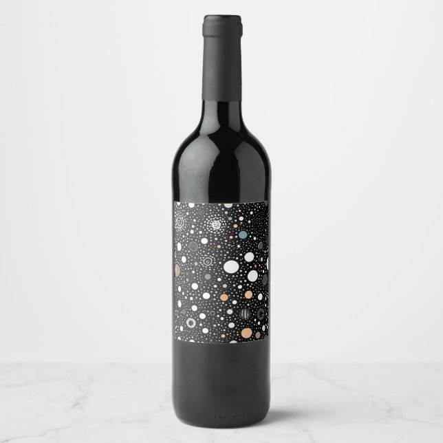 Rótulo De Garrafa De Cerveja Garrafa de vinho com atmosfera brilhante (Frente)