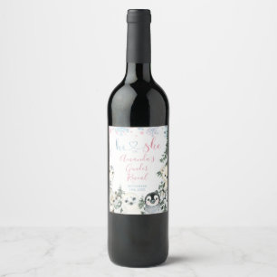 Rótulo De Garrafa De Cerveja Garrafa de vinho Revelação de Gênero animais artic