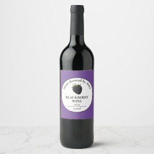 Rótulo De Garrafa De Cerveja Garrafa Moderna de Vinho Blackberry