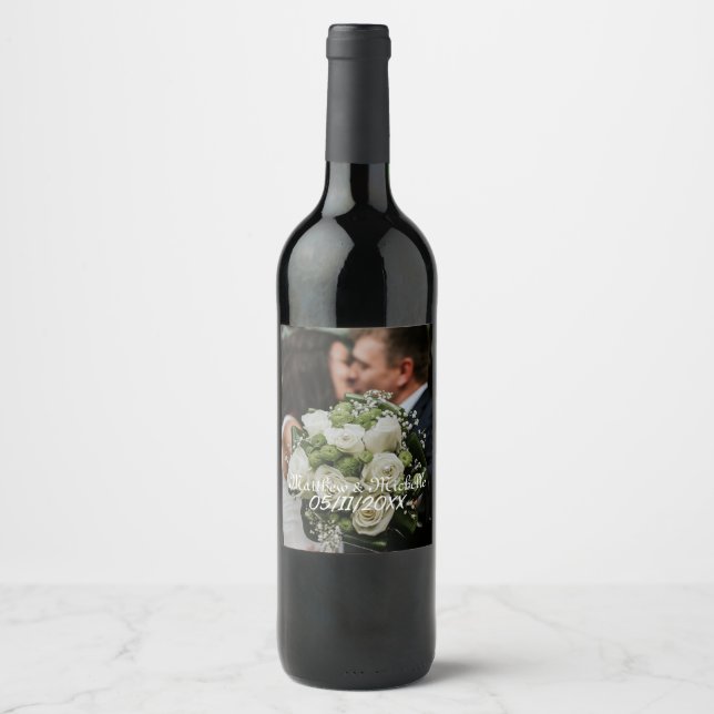 Rótulo De Garrafa De Cerveja Garrafas de Casamento Personalizadas (Frente)