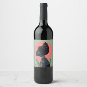 Rótulo De Garrafa De Cerveja Gatilho de vinho da África
