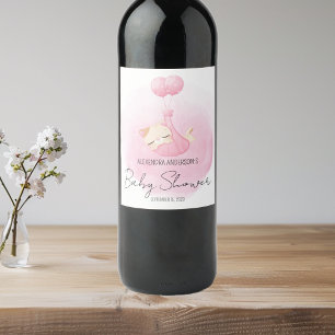 Rótulo De Garrafa De Cerveja Gatinho Sonolento Rosa Aquarela Chá