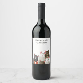 Rótulo De Garrafa De Cerveja Gato Cinto