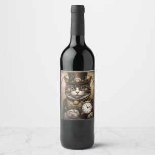 Rótulo De Garrafa De Cerveja Gato de Clocagem
