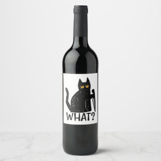 Rótulo De Garrafa De Cerveja Gato Negro Que Faca Engraçada Pet De Halloween Ass