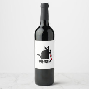 Rótulo De Garrafa De Cerveja Gato Que_ Engraçado Gato Preto