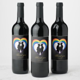 Rótulo De Garrafa De Cerveja Gay silhuetas elegantes