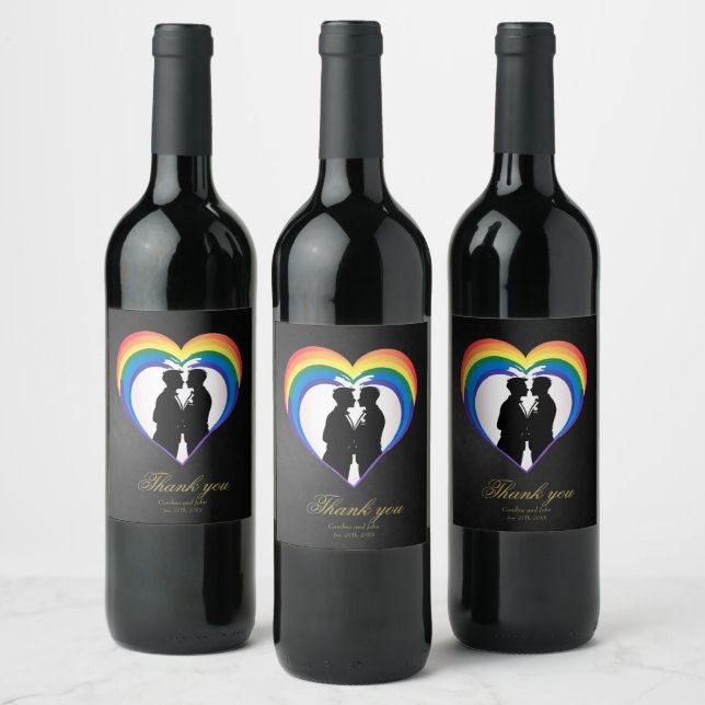 Rótulo De Garrafa De Cerveja Gay silhuetas elegantes (Garrafas)