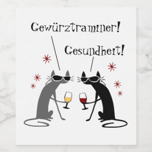 Rótulo De Garrafa De Cerveja Gewurztraminer Gesundheit White Wine Cote