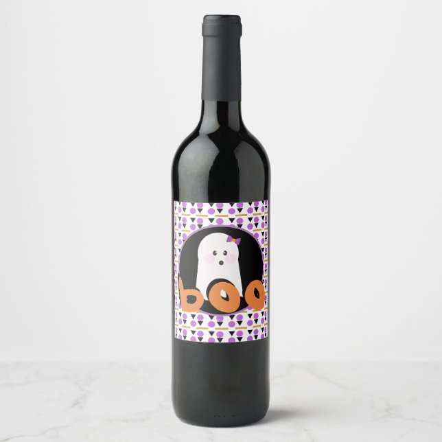 Rótulo De Garrafa De Cerveja Ghoule Roxo-Roxo do Halloween (Frente)