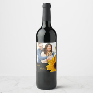 Rótulo De Garrafa De Cerveja Girassol, garrafa de vinho fotográfico personaliz