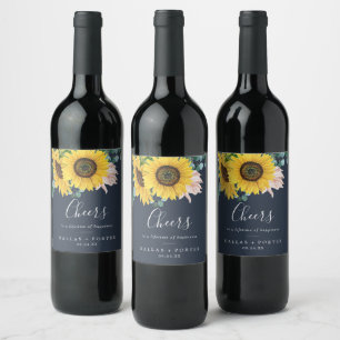 Rótulo De Garrafa De Cerveja Girassol Russo  Marinhos De Vinho De Casamento
