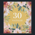 Rótulo De Garrafa De Cerveja Girly watercolor rosa, floral elegante<br><div class="desc">Dor de festas cor-de-água floral cor-de-rosa. Lindo e elegante tema de festa moderna.</div>