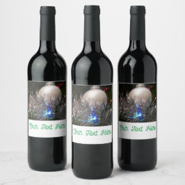Rótulo De Garrafa De Cerveja Glitter de Natal