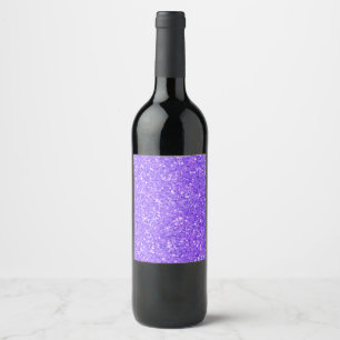 Rótulo De Garrafa De Cerveja Glitter espumante púrpura