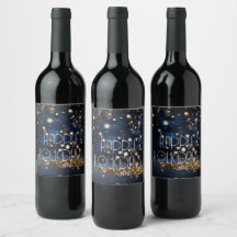 Glitter Estrela Dourada Felizes Festas