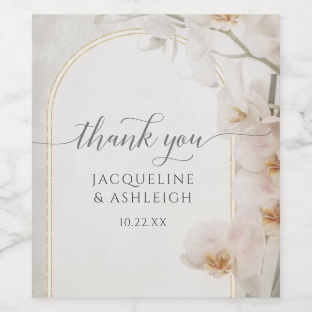 Rótulo De Garrafa De Cerveja Glitter Geométrico Dourado Moderno, Glitter Botâni (Rótulo Único)