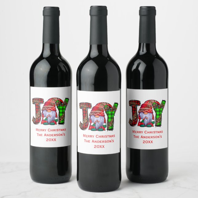 Rótulo De Garrafa De Cerveja Gnomos Alegres Personalizados Feliz Natal  (Garrafas)