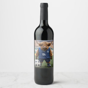 Rótulo De Garrafa De Cerveja "Goal-Getter: Uma Vaca do Planalto Vestida para o