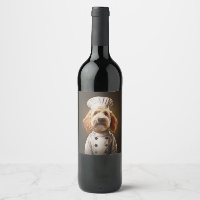 Rótulo De Garrafa De Cerveja Goldendoodle Cachineiro (Frente)