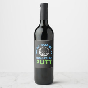 Rótulo De Garrafa De Cerveja Golfe - Oh Meu Deus Becky
