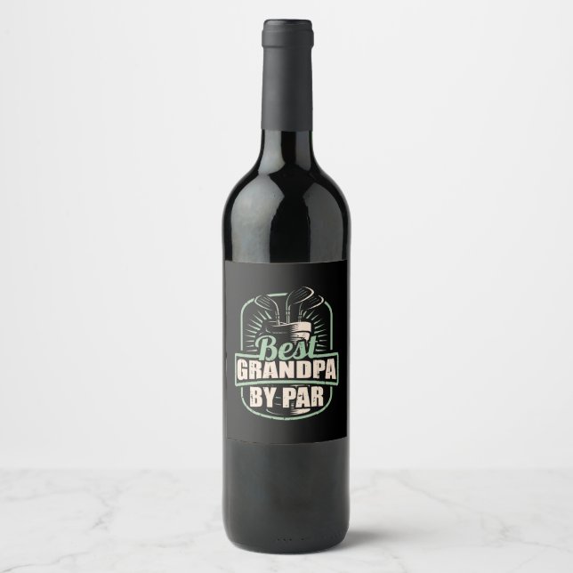 Rótulo De Garrafa De Cerveja Golfer Best Avô De Par (Frente)
