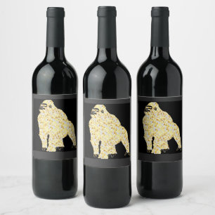 RÓTULO DE GARRAFA DE CERVEJA GORILLA BLING