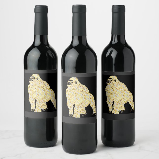 RÓTULO DE GARRAFA DE CERVEJA GORILLA BLING (Garrafas)