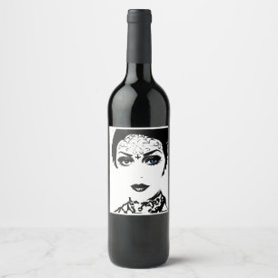 Rótulo De Garrafa De Cerveja Gótica Lady Wine