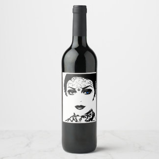 Rótulo De Garrafa De Cerveja Gótica Lady Wine