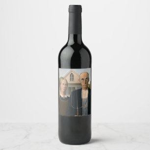 Rótulo De Garrafa De Cerveja Gótico Americano: Vida Rural Pobre Agricultor Camp