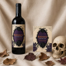 Gótico Floral Halloween com Nome Personalizado
