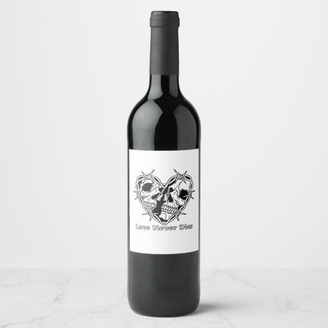 Rótulo De Garrafa De Cerveja Gótico Romântico Para Casais (Frente)