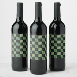 Rótulo De Garrafa De Cerveja Gradiente Preto Verde Azul Moderno Verificado