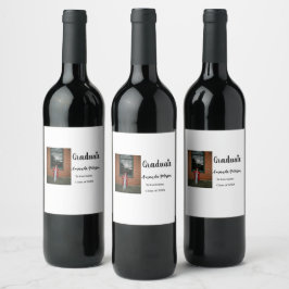 Rótulo De Garrafa De Cerveja Graduação clássica adicione nome de foto classe an