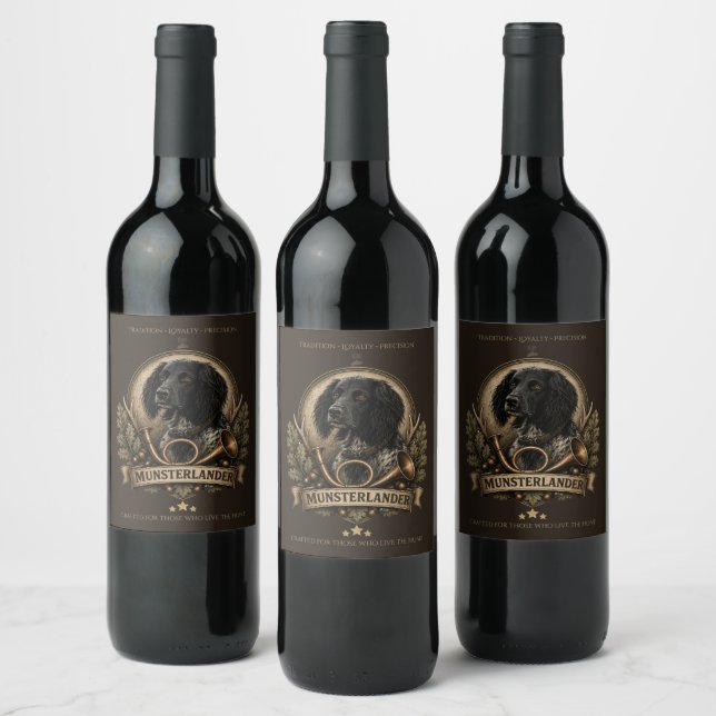 Rótulo De Garrafa De Cerveja Grande Munsterlander (logotipo) (Garrafas)