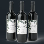 Rótulo De Garrafa De Cerveja Greenery e Eucalyptus Wedding<br><div class="desc">Coleção de Greenery e Eucalyptus Wedding. Pacote de cheios disponível https://www.zazzle.com/collections/greenery-119810626079950849</div>