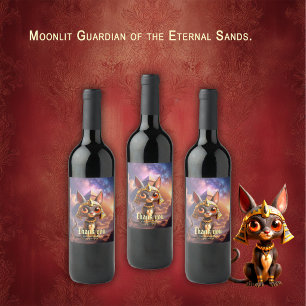 Rótulo De Garrafa De Cerveja Guardião Enluarado das Areias Eternas.