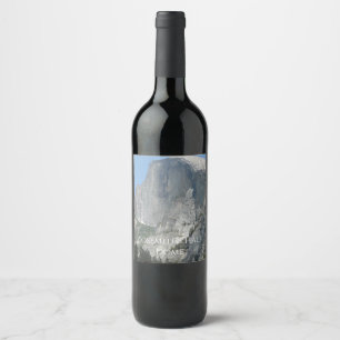 Rótulo De Garrafa De Cerveja Half Dome de lado no Parque Nacional de Yosemite