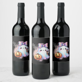 Rótulo De Garrafa De Cerveja Halloween Iridescent Ghost