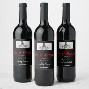 Rótulo De Garrafa De Cerveja Halloween Olho de Octopus Divertido