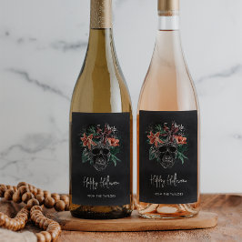 Rótulo De Garrafa De Cerveja Halloween Tropical Floral