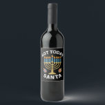 Rótulo De Garrafa De Cerveja Hanukkah Hoje Não Papai noel o judeu Chanukah<br><div class="desc">Hanukkah Hoje Não Papai noel o judeu Chanukah</div>