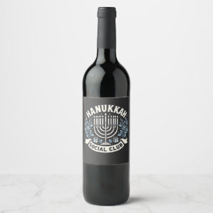 Rótulo De Garrafa De Cerveja Hanukkah Social Club Engraçado Judeu Hanukkah