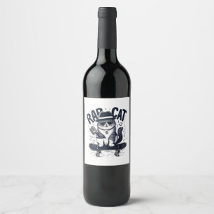 Rótulo De Garrafa De Cerveja Harmonia do Rap Cat