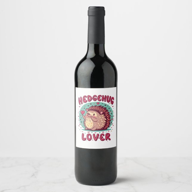 Rótulo De Garrafa De Cerveja Hedgehug Lover (Frente)