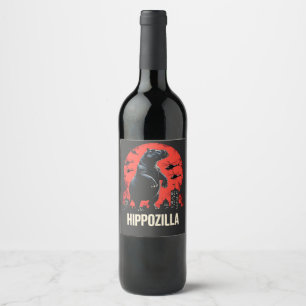 Rótulo De Garrafa De Cerveja Hippozilla Spooky Moo Deng Baby Pygmy Hippo
