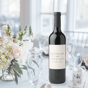 Rótulo De Garrafa De Cerveja História de Casamento Personalizado Elegante Moder